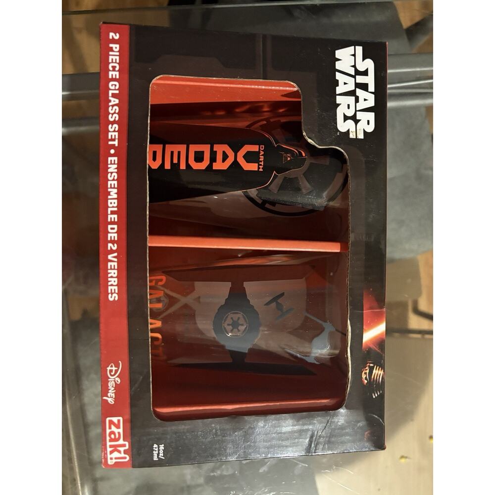 Star Wars Zak 2 Pieces Glass Set 16 Oz Glasses